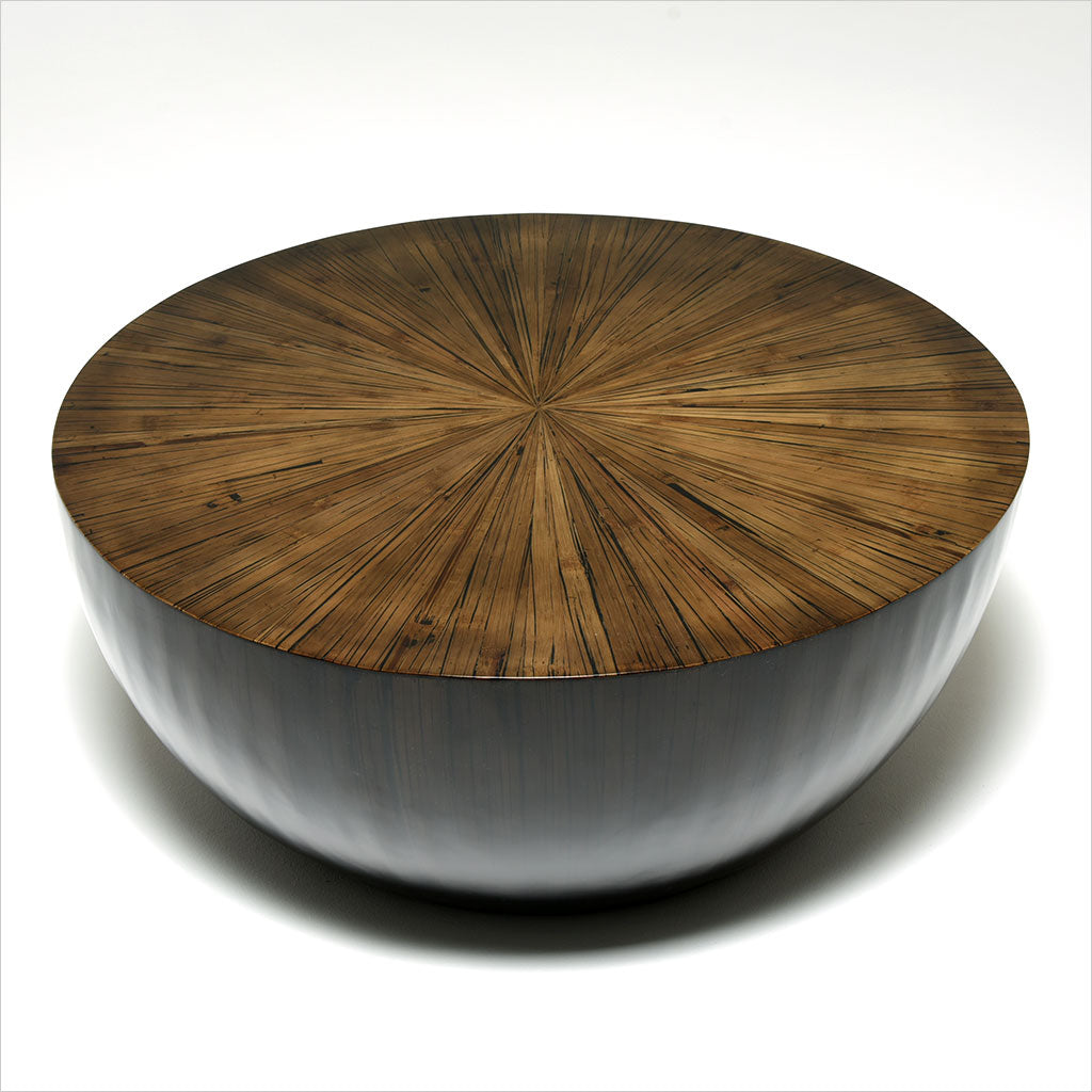 round bamboo coffee table