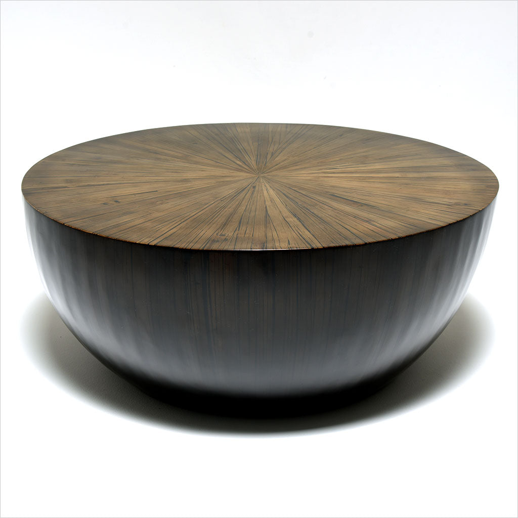 round bamboo coffee table