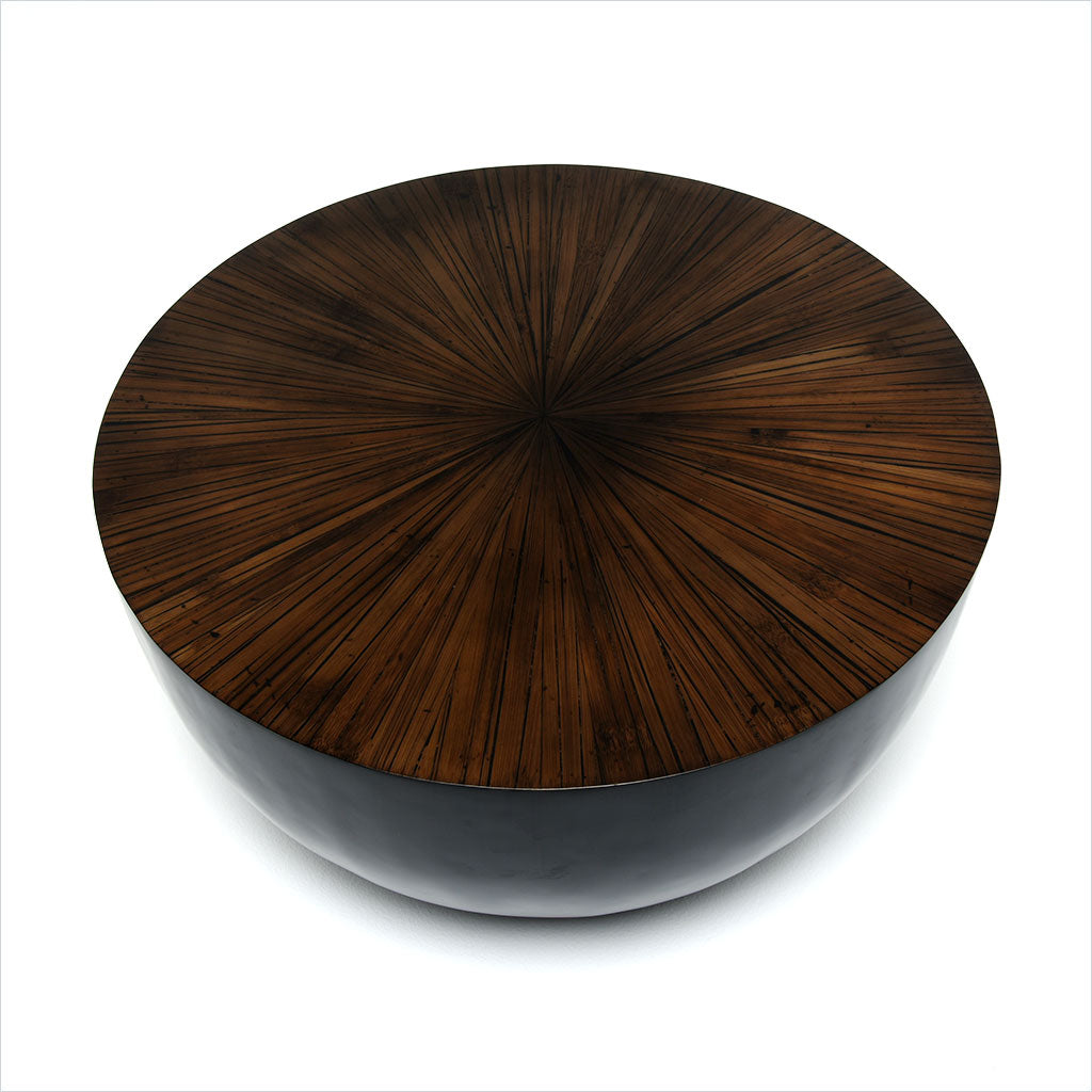 round bamboo coffee table