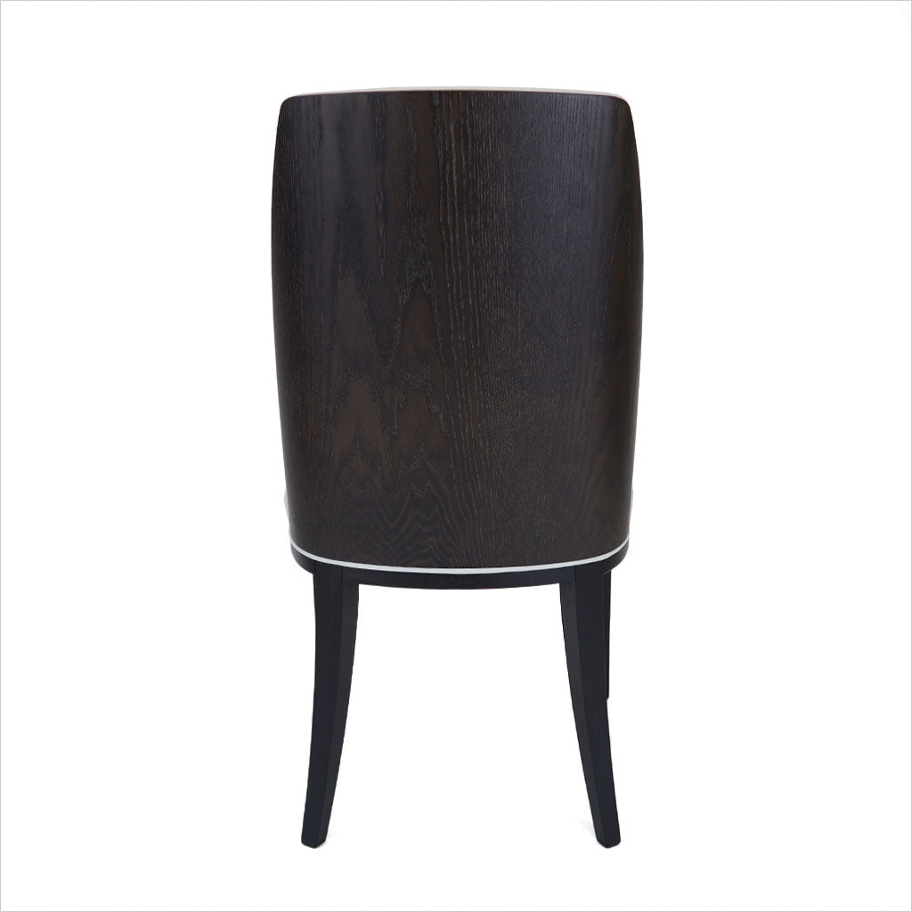 leather dining chair with wood frame