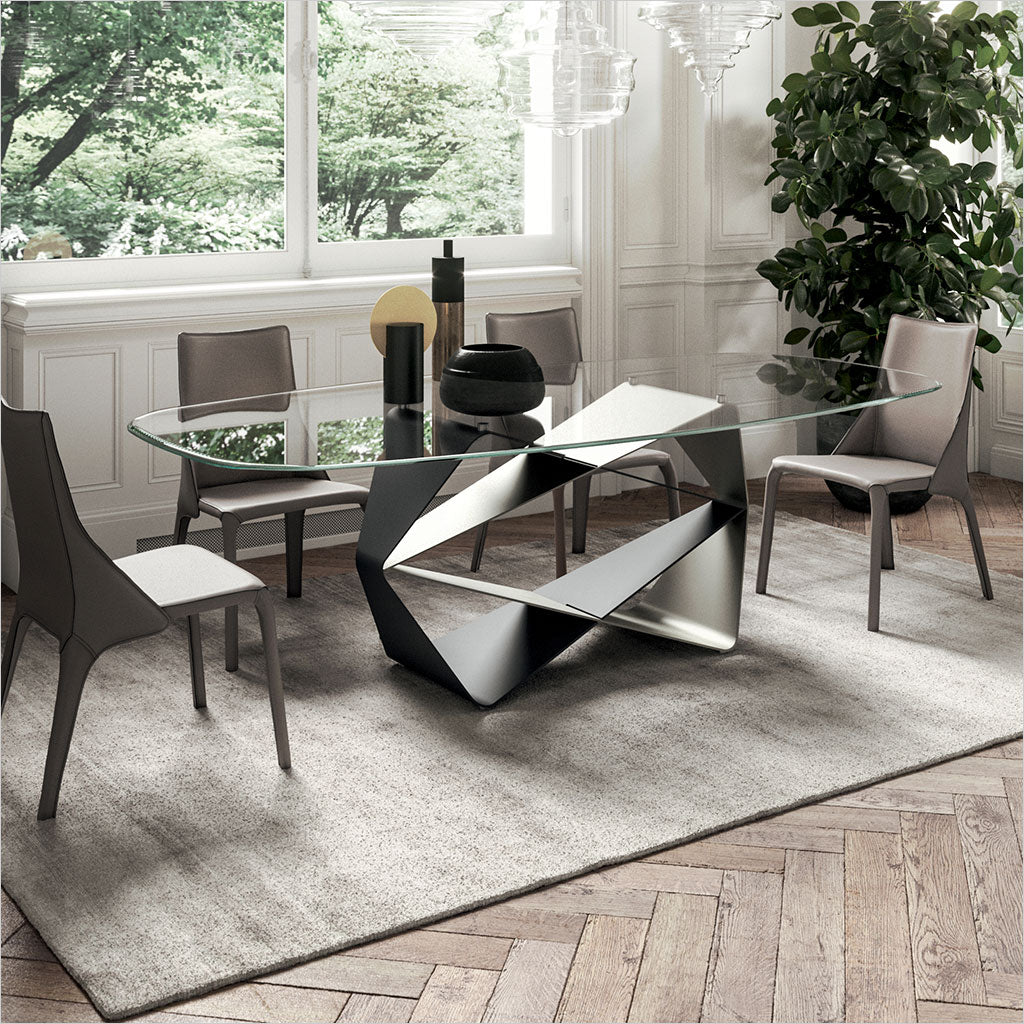 glass top dining table