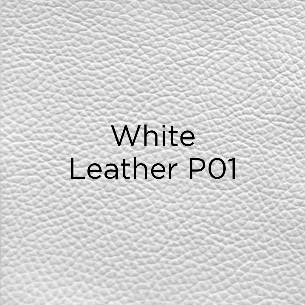 white leather swatch