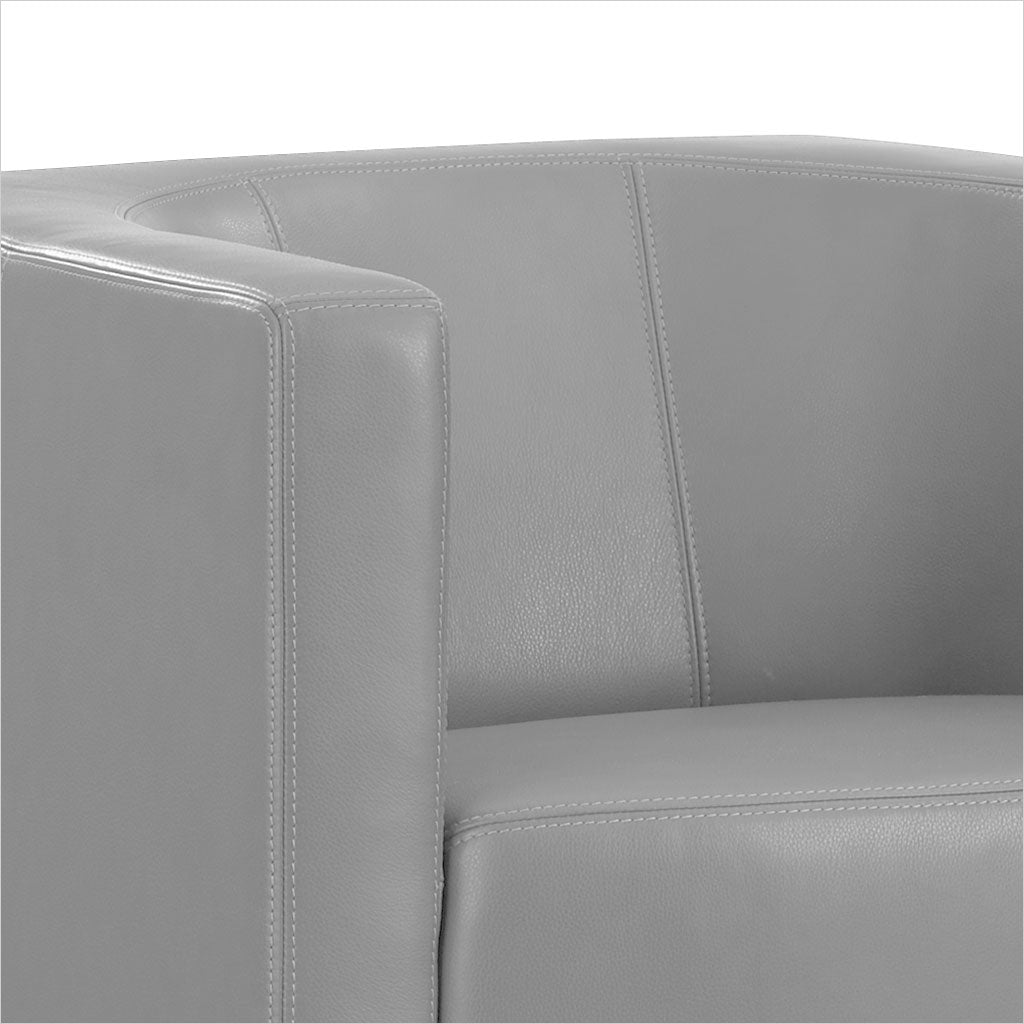 leather accent chair with swivel base