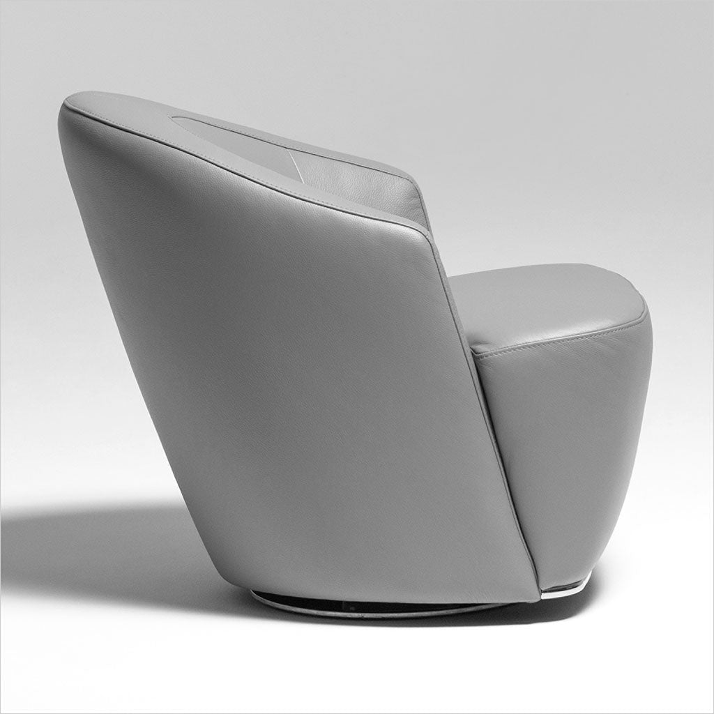 leather accent chair with swivel base