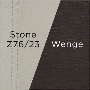 stone leather and wenge wood swatch