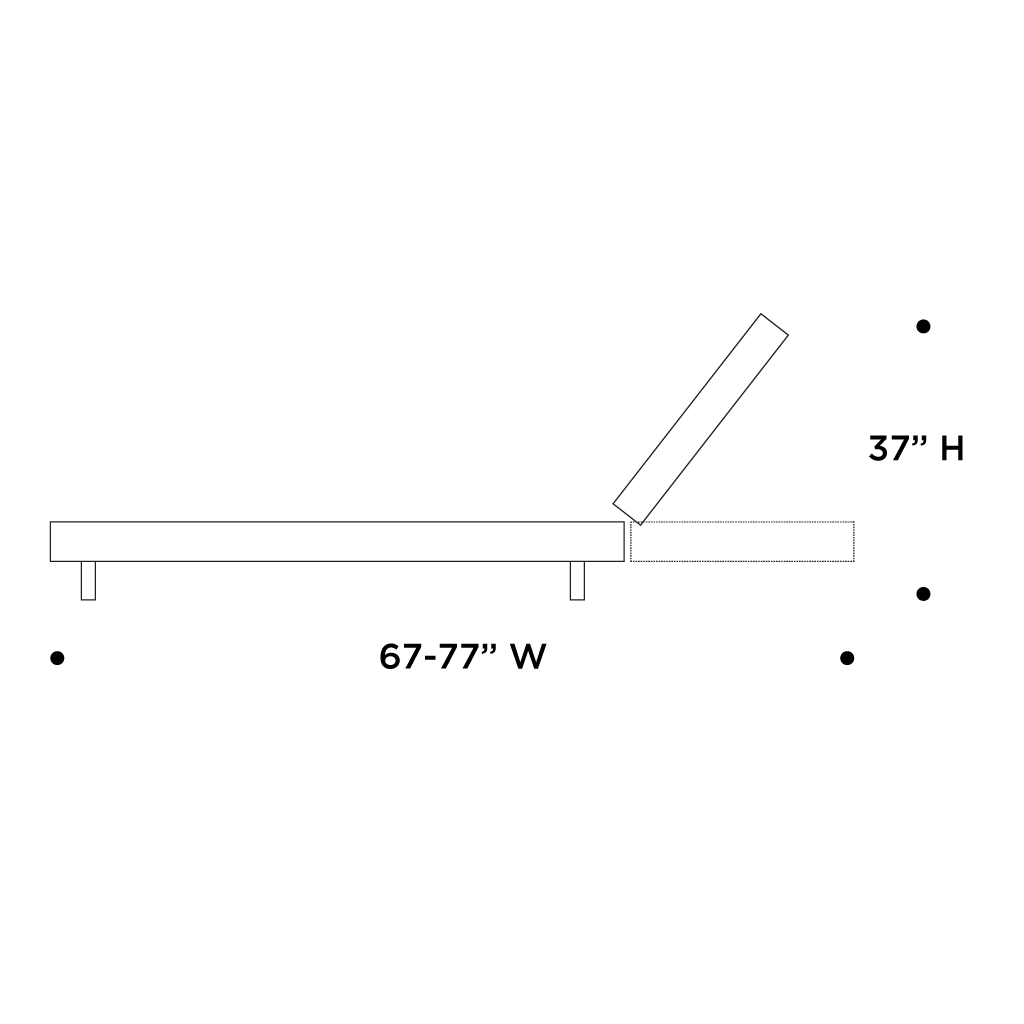 schematic of lounge chair