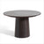 round dining table with extension leaves and pedestal base