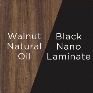 walnut and black nano laminate swatch
