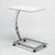 accent table with marble top and polished stainless steel base