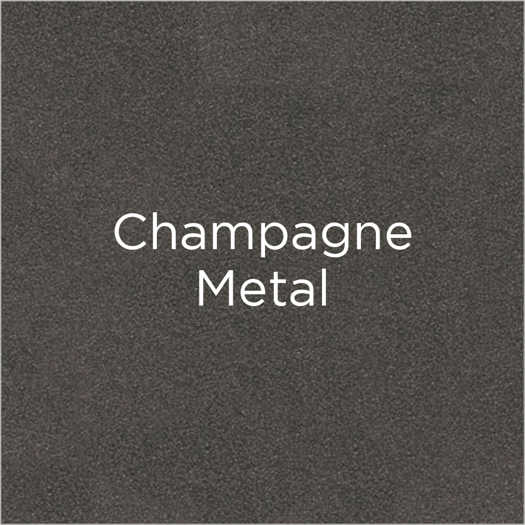 champagne powder-coated metal swatch