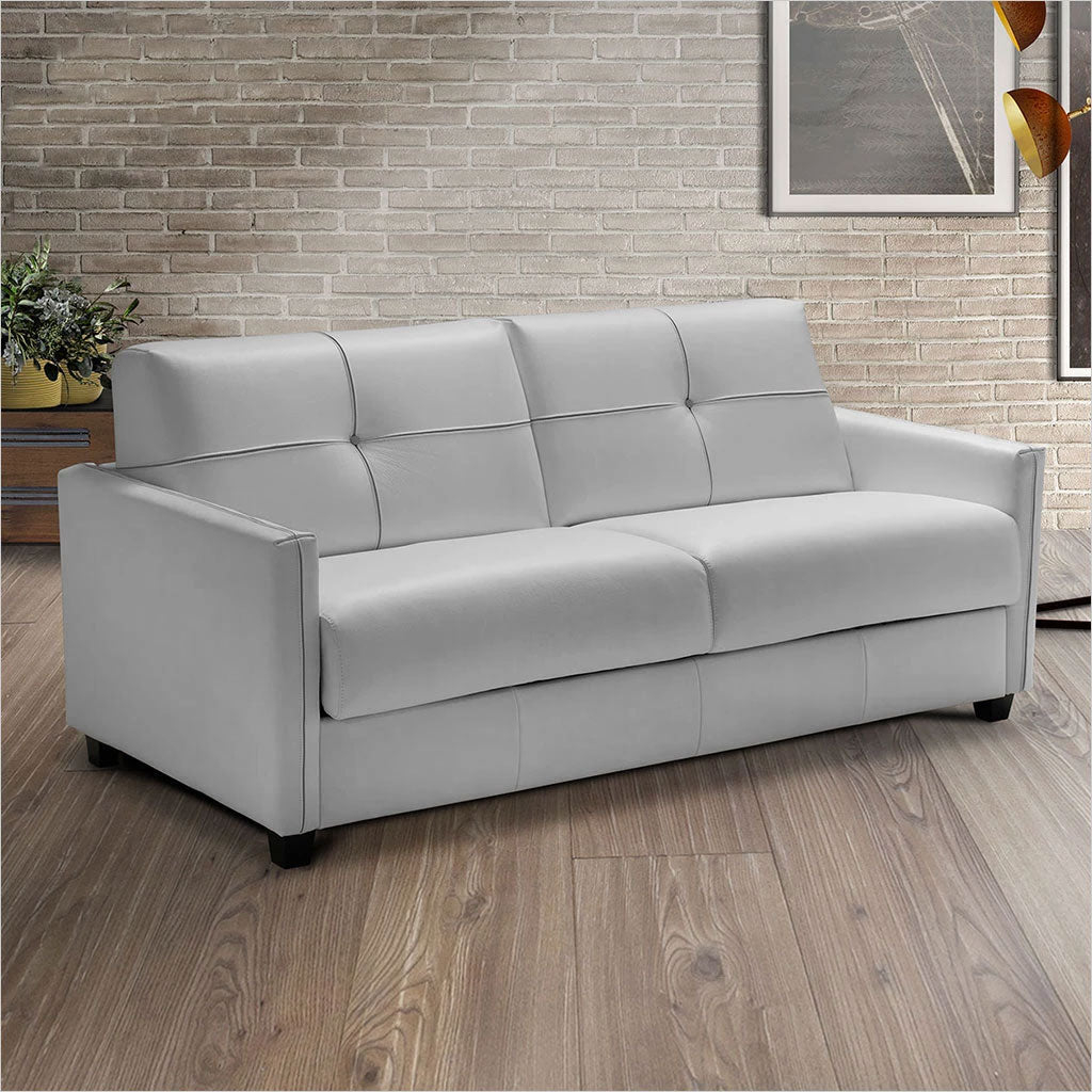 Abra Sleeper Sofa - Light Grey Leather - Scan Design | Modern and ...