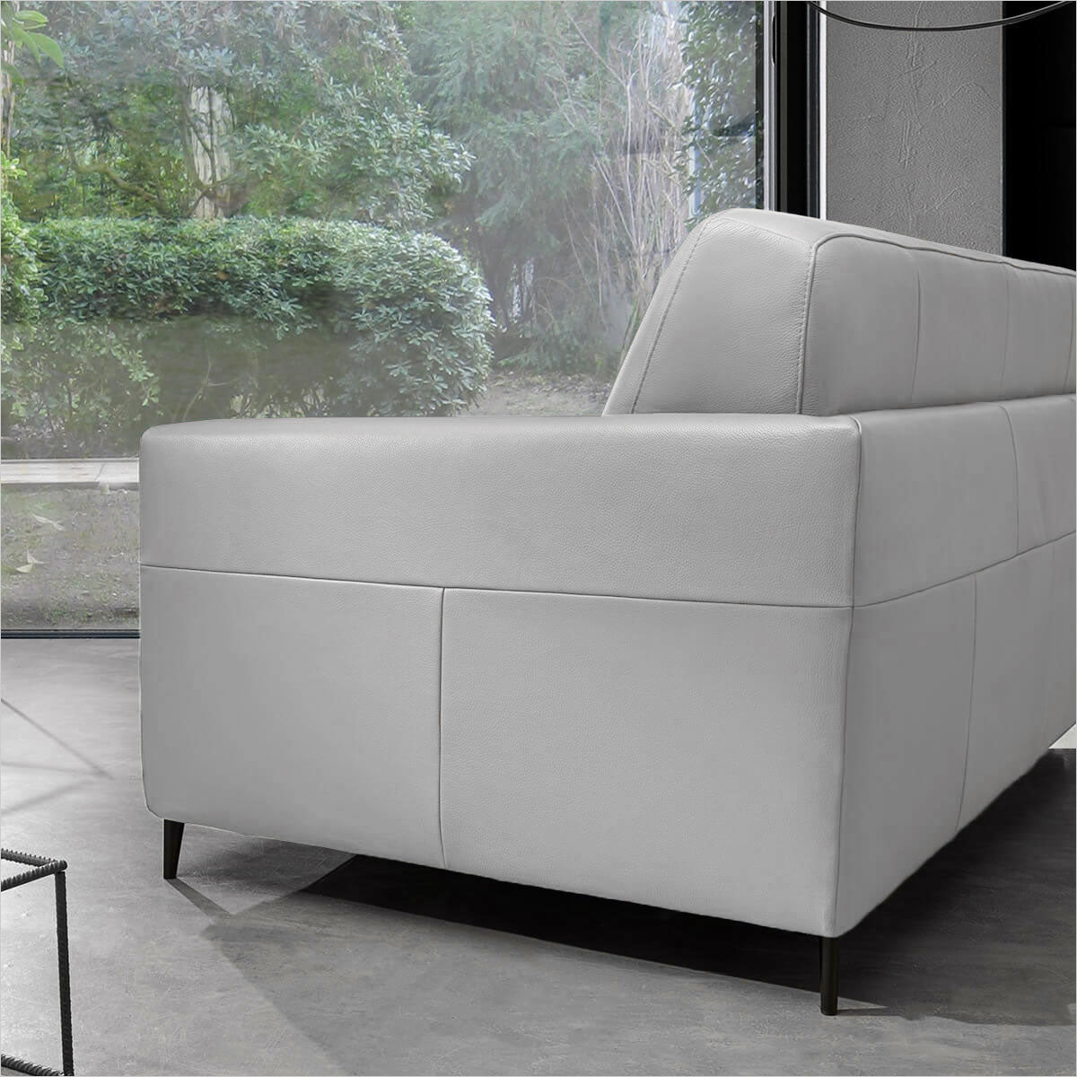 Dejavu Sleeper Sofa - Light Grey Leather