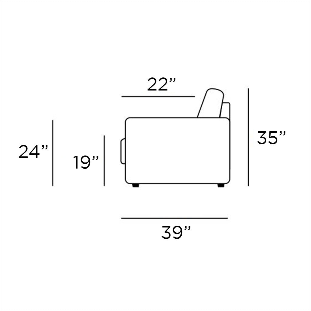 schematic of sleeper chair