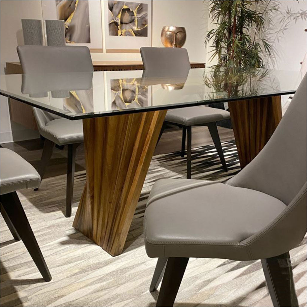 dining table base in acacia