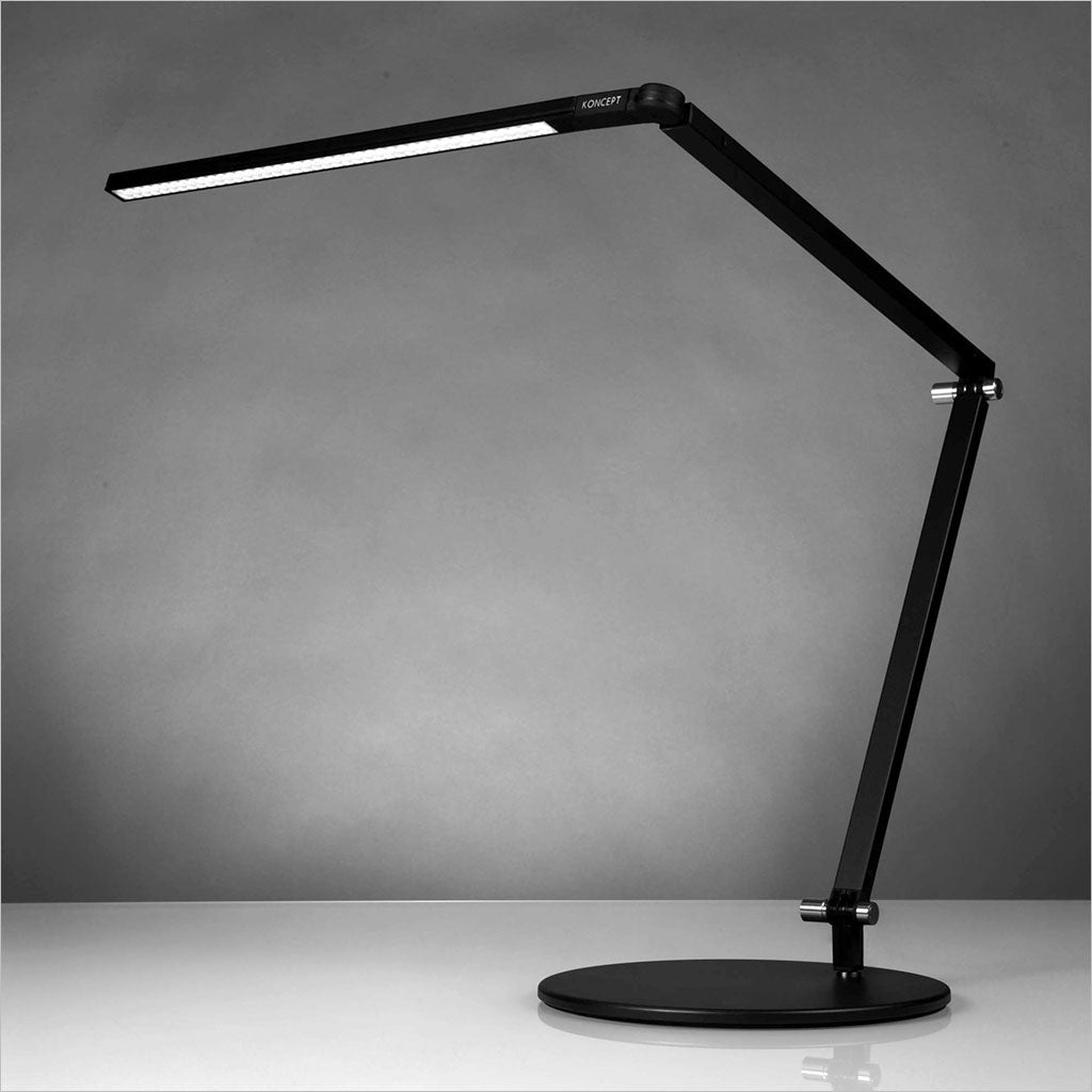 black table lamp
