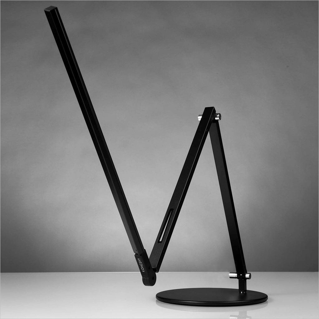 black table lamp