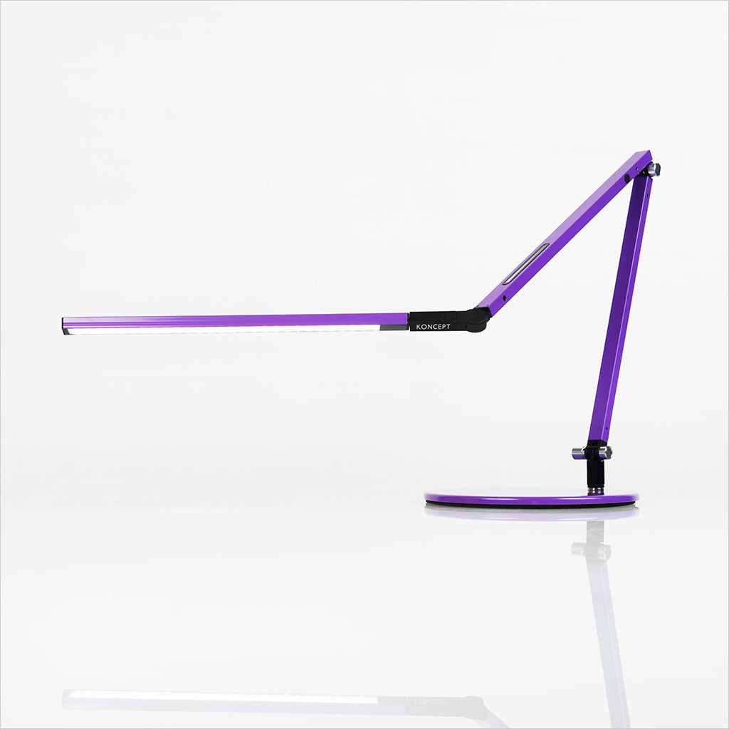 purple table lamp