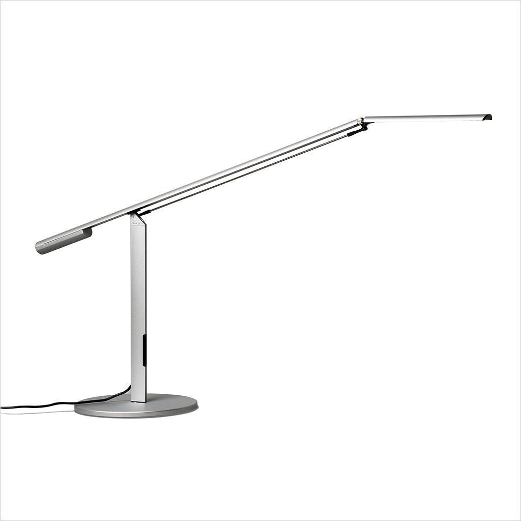 silver task lamp