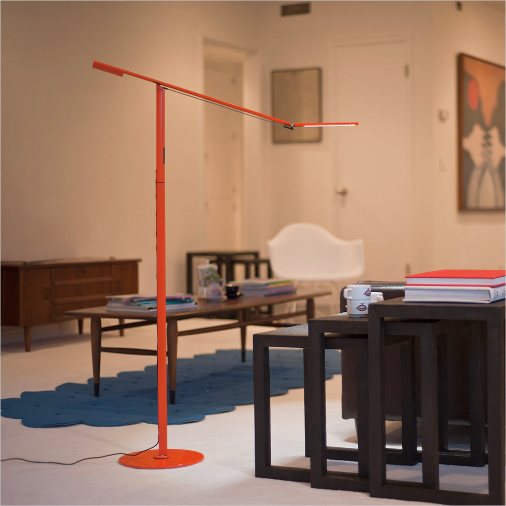 orange floor lamp