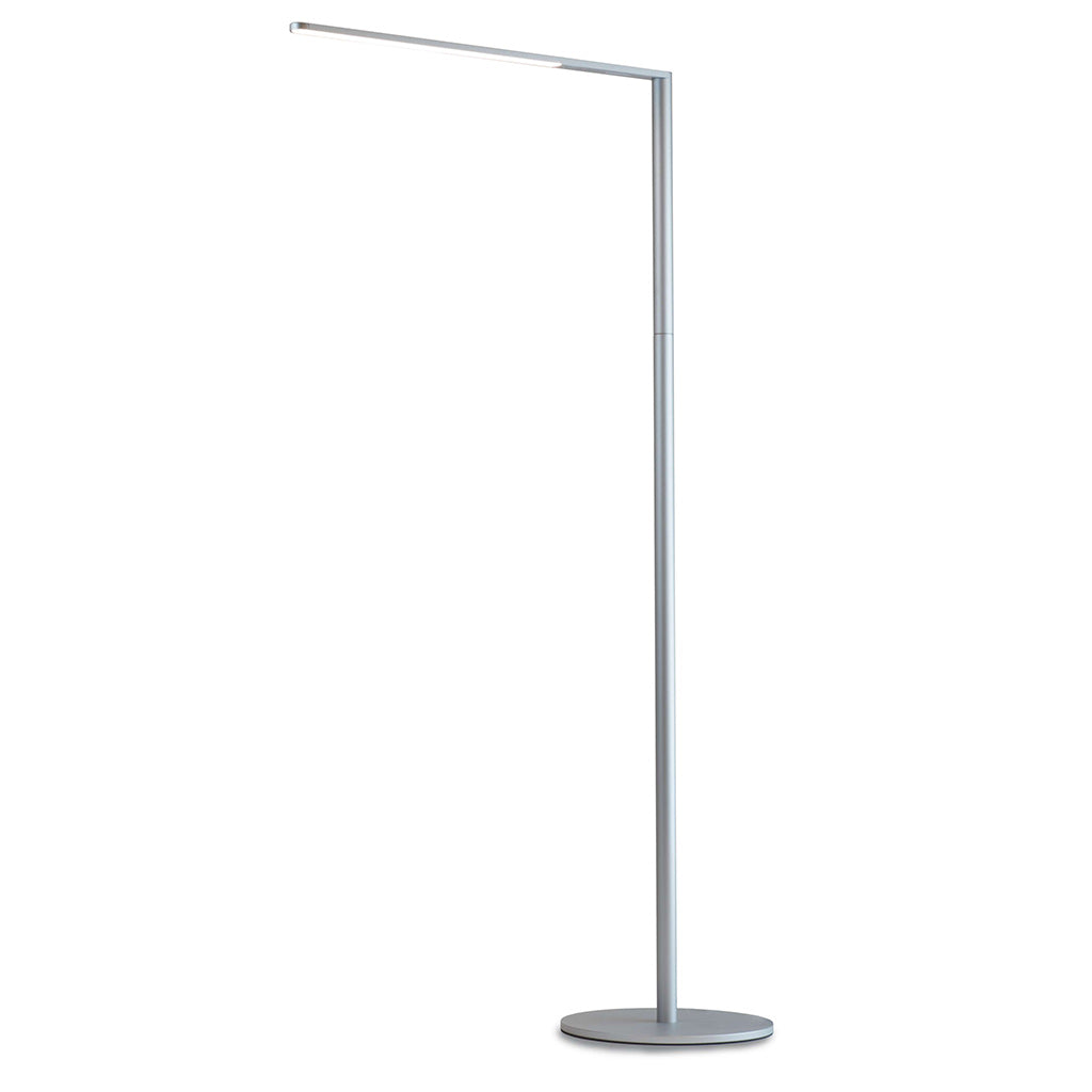 silver floor lamp