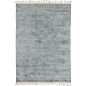turquoise loom-knotted area rug