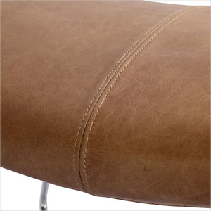leather footstool