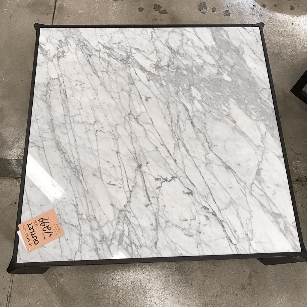 coffee table with white marble top