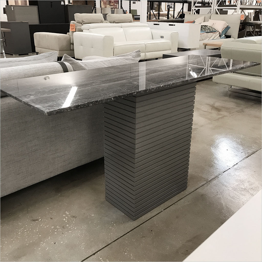 console table with midnight marble top