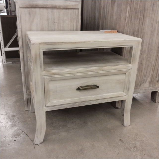 nightstand with drawer and shelf