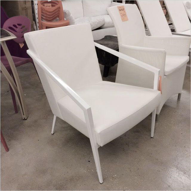 white armchair