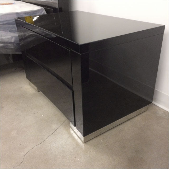 high-gloss nightstand