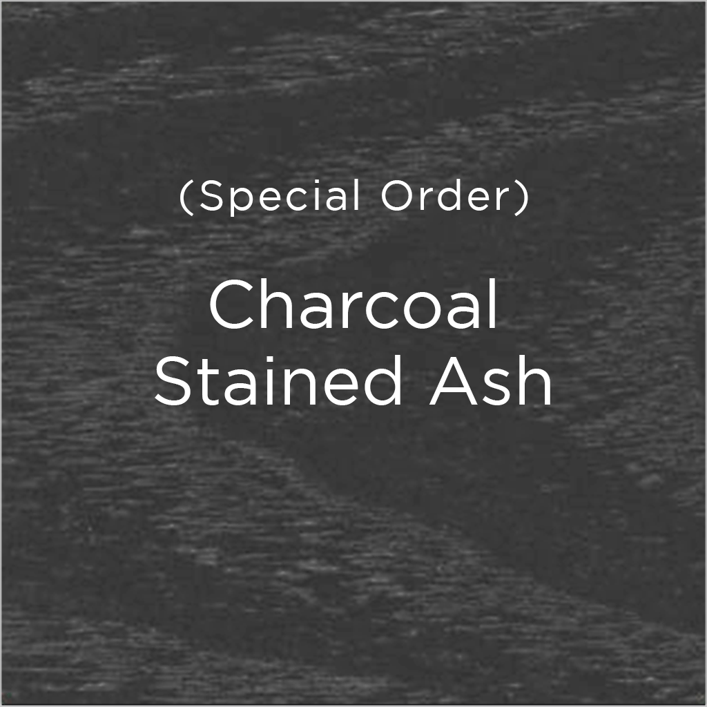 charcoal stained ash wood swatch