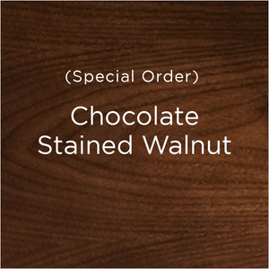 chocolate stained walnut wood swatch