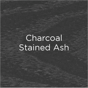 charcoal stained ash wood swatch