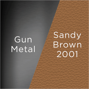 Abrazo Barstool - Sandy Brown w/ Gun Metal