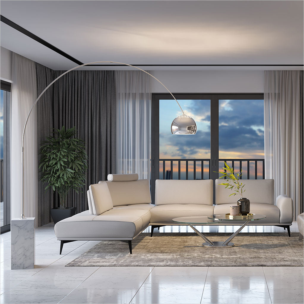 coffee table with 2 round, synchronized swivel glass tops